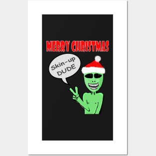 Funny Christmas Alien Posters and Art